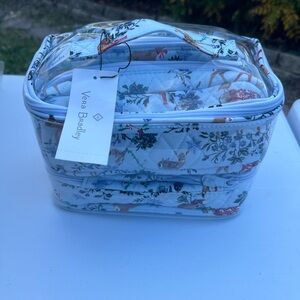 Vera Bradley Blue Floral Cosmetic Case